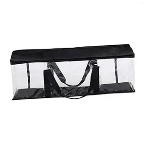 Storage Bags DVD Bag Clear Organizer With Handles Zipper Holder Portable Display For Book Shelf Office