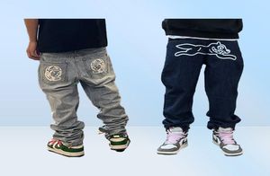 Retro Fly Dog Print Loose Baggy Straight Jeans Women Men High Street Oversize Casual Denim Pants Harajuku Hip Hop Wash Trousers 223105444