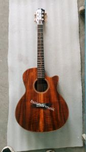 Bezpłatna wysyłka gitarowa koa Wood Cutaway GA Acoustic Electric Gitar