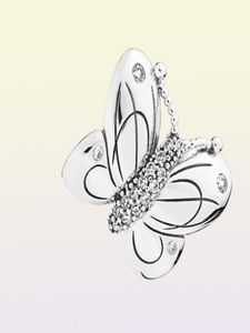 2019 Spring 925 Sterling Silver Jewelry Dorerative Butterfly Charm Beadsは、女性用のブレスレットネックレスを作成します5792237