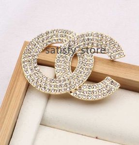 2Color Gold Silver Brouches Luxury Brand Brand Letters Brouches Fahoun
