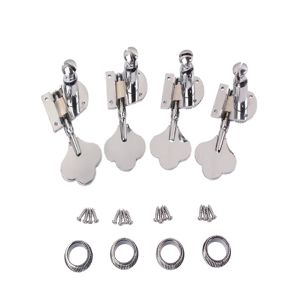 Cables Bass Guitar Semiclosed Style 4R Tuner Machine Heads String Tuning Pegs Keys Tuner Heads with Mounting Screws for 4 String Guitar