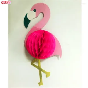 Dekoratif Çiçekler 54cm 27cm Yaratıcı Kağıt Pembe Flamingo Beehive Ball Festival Etkinliği Ev Partisi Dekorasyon Malzemeleri 5ZMM217