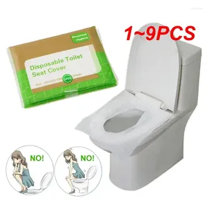 Tampas de assento no vaso sanitário 1-9pcs pacotes de papel descartável acampamento loo wc -capa à prova de viagens/camping banheiro zxh