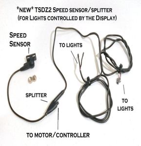 TSDZ2 NEW Speed Sensor with Y Splitter for Headlight and Taillight Connections For 6V Lamp6350930