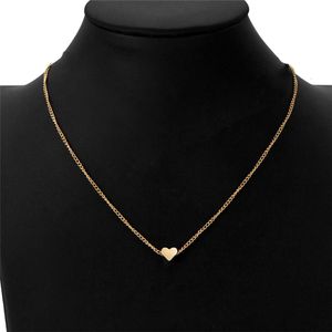 Estilo de estrela Pequena liga de coração pingente para mulheres da moda no Japão Coréia do Sul, textura elegante e minimalista em forma de carinho em forma de clavícula colar