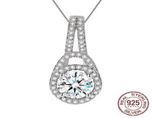 925 sterling silver smycken halsband för kvinnor låser design safir gemtone hänge halsband klassiska bröllopspresent xdz01420352995914414
