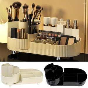 Caixas de armazenamento Table Top Makeup Organizer Desktop Brushes cosméticos Batom de batom de rack