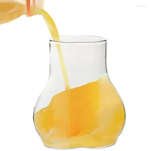 Storage Bottles 450ml BuShaped Mug Funny Coffee Thick Clear Borosili Cate Glass Women Body BuCup Adults For Milk Water