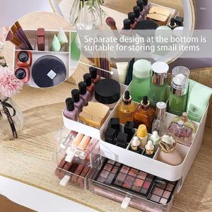Storage Boxes Transparent Cosmetic Drawer Box Waterproof Skin Care Organizer Removable Makeup Containers Lipstick Holder For