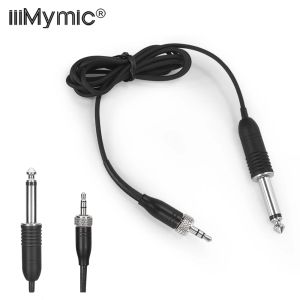 Kable IIimymic Guitar Bass Cable Instrument Bass 3,5 mm TRS Blokowanie śrub do 1/4 6,35 mm dla nadajnika BodyPack Sennheiser