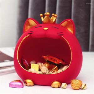 Dekoracyjne figurki Kreatywne brzydkie i urocze rok Tiger Lucky Storage Putes Key Snack Box dla