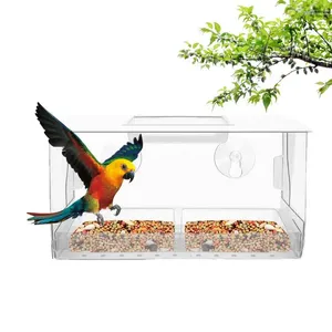 Other Bird Supplies Window House Feeder Weatherproof Feeders With Strong Suction Cups 2 Removable Trays