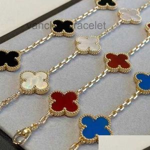 Mankiet Luksusowy bransoletka Van Clover for Men Bracelets Designer Kobiet Biżuteria Boguła męska Diamond Drop dostawa DHG0R