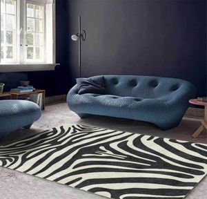 Modern lyxig zebra mönster mattor vardagsrum kök löpare golvmatta djur tryckt sovrum area matta nordisk stil sängplats rugs8255534