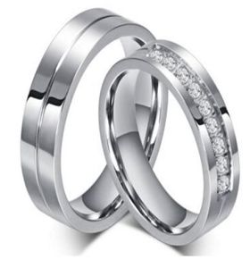 Anel de casamento 6mm 316L Aço inoxidável Casal Rings Rings Rings For Mulheres Homens Ame Aço Anterior Cz Promise Jeia6843164