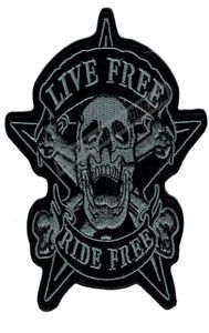Oryginalna czaszka na żywo na żywo motocyklowa kamizelka motocyklowa łatka SOA haftowany plaster rower punkowy odznaka g0378 8245858