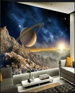 Modern 3D Yatak Odası Oturma Odası Duvar Kağıdı Uzay Evren Boyama Duvar Kağıdı 3D Duvar Duvar Halkı Duvar Kağıdı Ev Dekor2406279