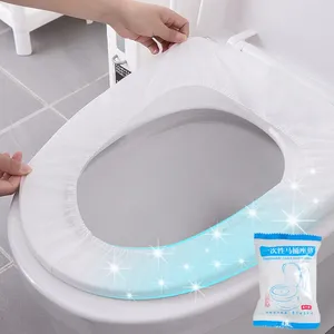 Toilet Seat Covers 10Pcs Disposable Non-woven Fabric Cover Public El Safe Clean Hygienic Lid Contactless Mat