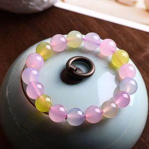 Instagram Koreański styl kolorowy Morgan Stone Agate Crystal z biżuterią bransoletki dla pojedynczej pętli modnej bransoletki