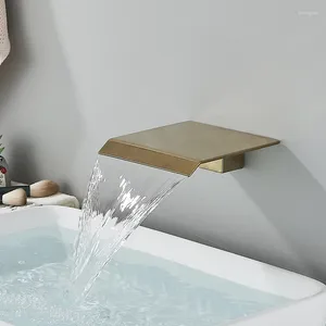 Rubinetti del lavandino da bagno cascata beccuccio toggetto da bagno la vasca da bagno sostituire gli accessori bacino nero spazzolato oro d'oro ugello