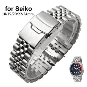 316L Solid Stainless Steel Freia para Skx009 Jubileu Bracelet Men Curved Men Watch Acessório 18mm 19mm 20mm 21mm 22mm 24mm 240415