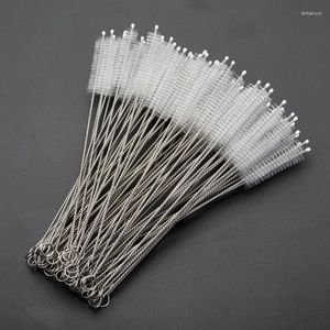 Bere cannucce 50/100pcs/lotto per la spazzola di paglia in acciaio inossidabile ecologico in plastica riutilizzabile vestito da 20 cm di diametro 6 mm 12 mm