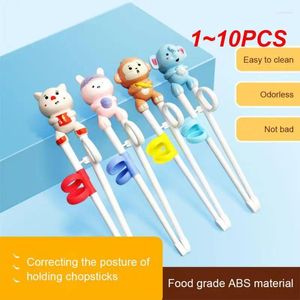 Chopsticks 1-10PCS Cute Cartoon Monkey Elephant Learning Training For Kids Children Chinese Chopstick Beginner Learner