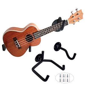 Cavi Mounchain Ukulele Gancio a parete Metal orizzontale gancio a gancio Slatwall Stand per il basso di chitarra Banjo Accessorio