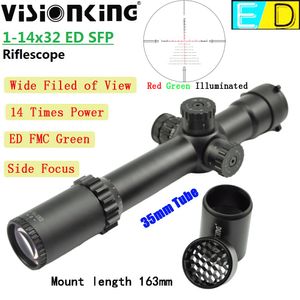 Visionking 1-14x32 ED Riflescope SFP, широко представленная из вида боковой фокусировки, в 14 раз освещенный азот оптический вид Высокая устойчивость к .30-06.338 .50 Cal