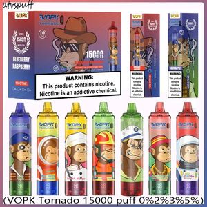 Vopk Tornado 15000 sbuffi 15k sbuffi VAPE usa e getta e sigarette ricaricabili a maglie 25 ml e-liquido 0%2%3%5%per sigaretta elettronica usa e getta display