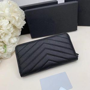 Genuine Leather Brand Designer Women Wallet Purse With box Card holder woman handbag high quality caviar cowskin Wholesale