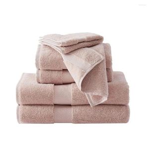 Towel 6pc Solid Turkish Cotton Bath Set -