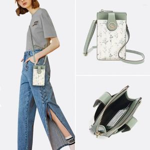 Bag Scofy Fashion Floral Printing PU Leather Phone Case Mobile Crossbody Borse per donne Piccole spalle e borse