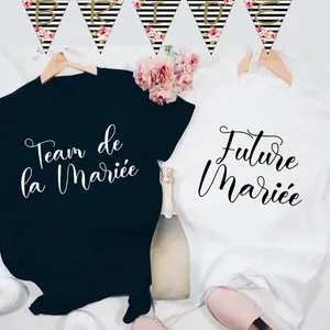 Magliette da donna da donna Bachelorette Bride Bridesmaid Matching Thirts Bridal Party Tops EVJF Tshirt per regali doccia