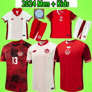 2024 Maglie di calcio Canada Kit Kit Davies J.David 23 24 25 Ugbo Larin Cavallini Millar Eustaquio 2023 Shirt di calcio T All Away Fun Men Women National Team Uniform