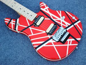 Guitar Wholesale 2021 New Brand Edie Van Haln Striped Electric Guitar, Floyd Rose Tremolo System Guitar, to Order