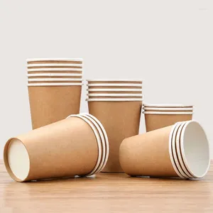 Disposable Cups Straws 50pc/Pack Paper Wedding Tea Milk Cup Snack And Drink Papper Bubble For Coffee