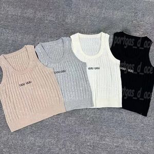 Designer Knitted Vest Women Tank Tops Luxury Summer Slim Knits Tanks Letters Sexy Singlets Multiple Colors Top