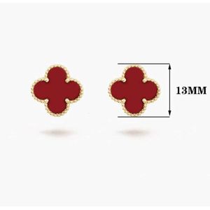 Fashion Vintage 4/Four Leaf Clover Desinger Earrings Silver 18K Gold Plated for Women Titanium Steel Wedding Jewelry Gift2024 ca