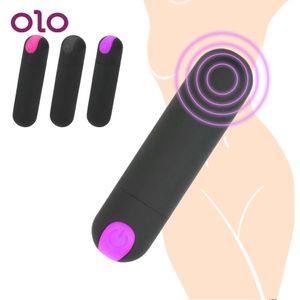 Vibração de bala de olo mini forte vibração poderosa design de dedos vibradores 10 velocidade g-spot massageador adulto brinquedos sexy para mulheres
