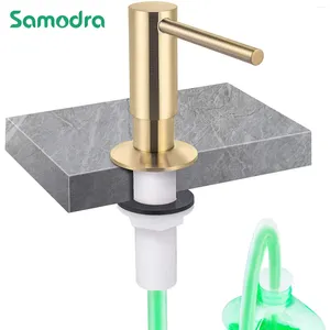 Dispensador de sabão líquido Samodra Brass Extension Tube Kit para acessórios de cozinha Banheiro metal embutido em detergentes de ouro dispensadores