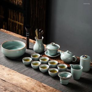 Чайные установки роскошные китайские чайные набор Jingdezhen Ceramic Home Teath