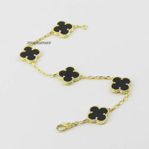 Classic 4/four Leaf Clover Charm Bracelets Designer Chain Gold Shell for Girl Wedding Mother' Day Fashion Jewelry Women Gift-a