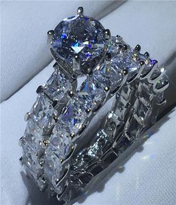 サイズ510 Vecalon 925 Sterling Silver Eternity Ring 6mm 5a Zircon Sona CZ婚約版の結婚指輪女性用ブライダルフィンガーJew5269812