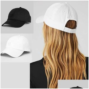 屋外の帽子Al Yoga Off-Duty Cap Trucker Trucker Baseball Cotton Embroidery Hard Top Man and Women Casual Holiday Sun Proteciunt Hat UV Resis otygj