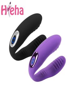 Hieha impermeabile giocattoli per adulti per adulti per coppie donne ricaricabili USB039s U Forma I vibratori anali di GSPOT femmina MASSAGER A 10 velocità Y3399507