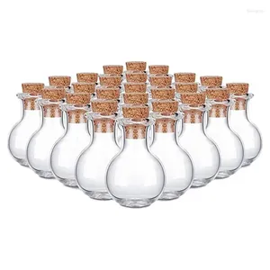 Garrafas de armazenamento desejando vidro pequeno com rolhas de cortiça Clear Wish Mensagem para Favors de Casamento decoração de artesanato diy