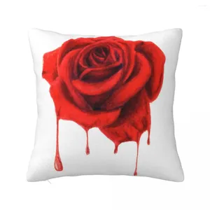 Poduszka malowanie róż Roses Red Throch Elastyczna okładka na sofę marmurową obudowę Bożego Narodzenia