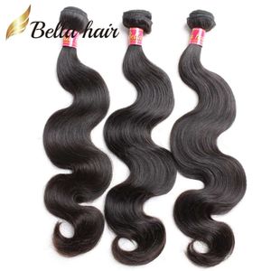 Pacote de cabelo virgem humano peruano Virgem Wavy Hair Extension Full Full 100 Remy Weft não processado 30 polegadas 3/4pcs Bellahair